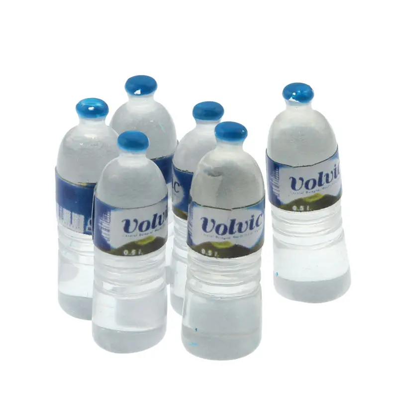 

20Pcs Clear Resin Round Bottle With ''evian" Decoration Crafts Flatback Cabochon Embellishments For Scrapbooking Accessories