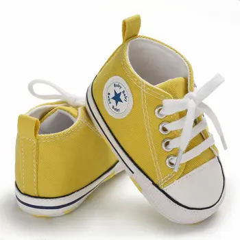 

Baby Anti-slip Soft Sole Crib Shoes Boys Girls Causal Canvas Sneakers Shoes Newborn Crib Shoes Toddler Infant Pre-Walker 0-18M