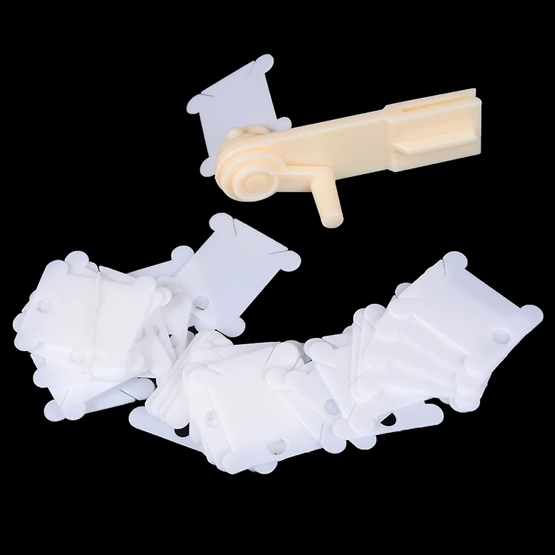 

30pcs Packed Plastic Thread Bobbins Spool For Storage Holder Cross Stitch Embroidery Floss Card Sewing Tools With String Winder