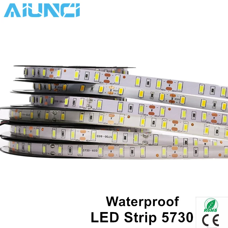 #cheap LED Strip 5730 IP65 60LEDs m DC12V Waterproof Brighter than 5050 5630 LED Tape Light 5m lot.