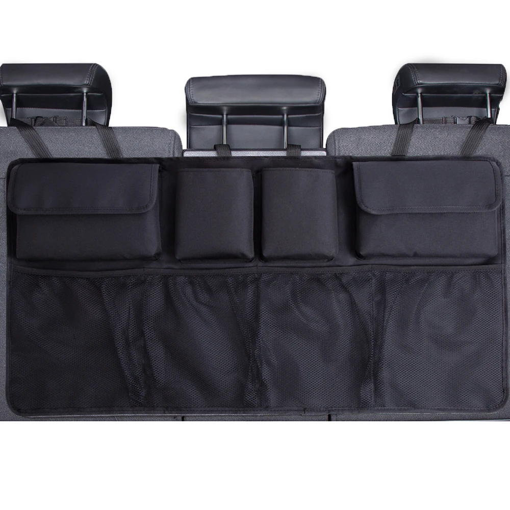 

Car Trunk Organizer Adjustable Backseat Storage Bag Net High Capacity Multi-use Oxford Automobile Seat Back Organizers Universal