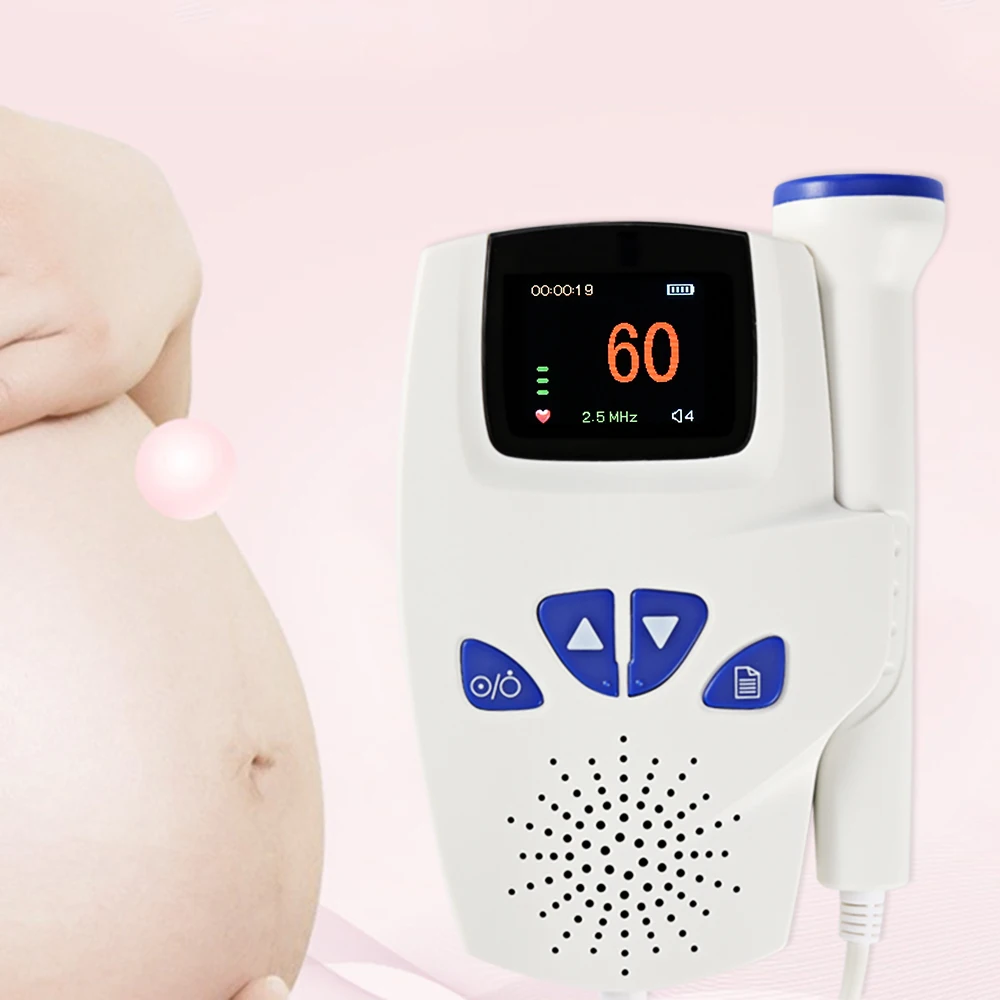 

Pocket Pregnant Ultrasonic Pocket Fetal Doppler Prenatal Heart Rate Monitor for Home Use Protable Fetal Doppler with LCD Screen