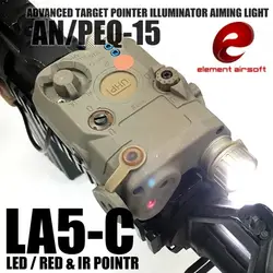 Элемент Airsoft PEQ-15 LA-5C UHP внешний вид тактический фонарик Красный точка зрения ИК лазерная указка Охота оружие пистолет свет EX396