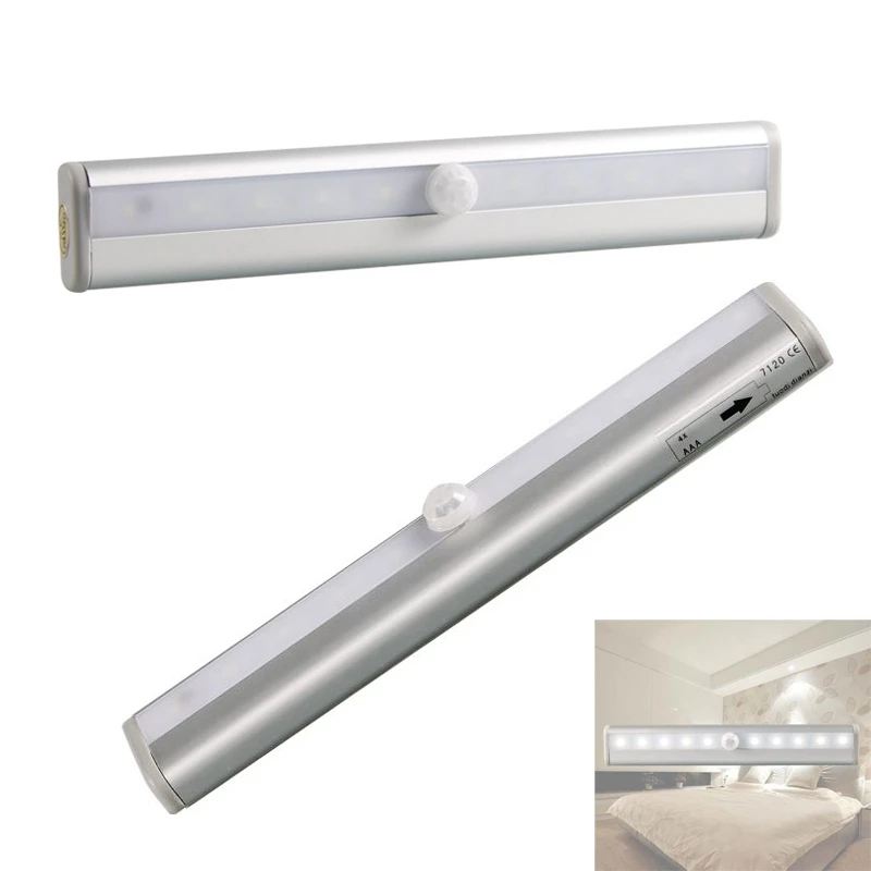 

1Pc Infrared Motion Sensor LED Cabinet Night Light Wardrobe Wall Lamp Hallway Pathway Closet W/Magnet