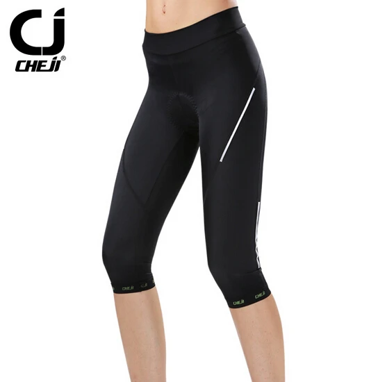 CHEJI Black good breathable Cycling Capri pant Bike Bicycle outdoor sport Shorts CHEJI Black good breathable Cycling Capri pant Bike Bicycle outdoor sport Shorts