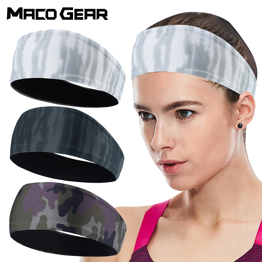 

Outdoor Sports Headband Yoga Fitness Running Jogging Tennis Sweat Gym Cycling Basketball Safety Workout Hair Head Bands Men Girl