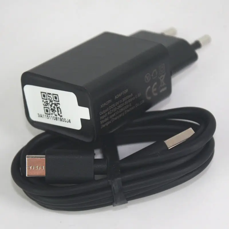 Оригинальное быстрое зарядное устройство Xiaomi 5 в 2 а EU + USB кабель Type C для Mi 4 Max