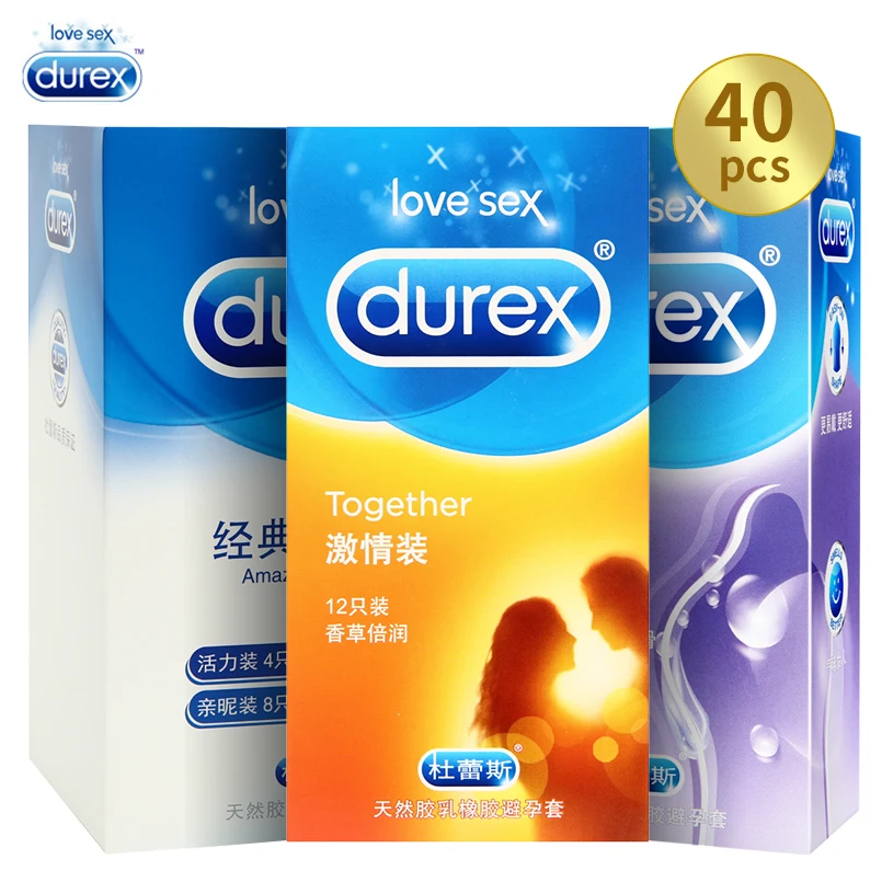 Презервативы Durex 40/32/12 шт. презервативы из натурального латекса с гладкой смазкой