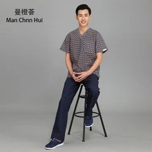 Медицинский скраб хирургический костюм для мужчин и wo мужской костюм Доктора разделенная щетка Блейзер+ брюки голубое пятно домашнее животное доктор салон красоты Рабочая одежда медсестры