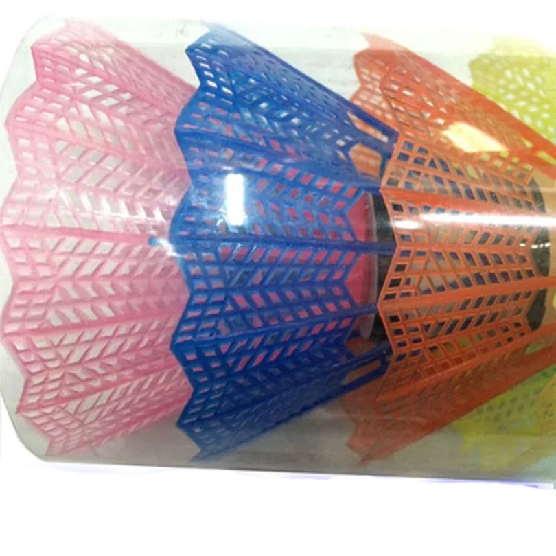 6pcs Training Colorful Plastic Shuttlecocks Badminton Ball Game Sport Racquet Sports Shuttlecock #4A03 (5)