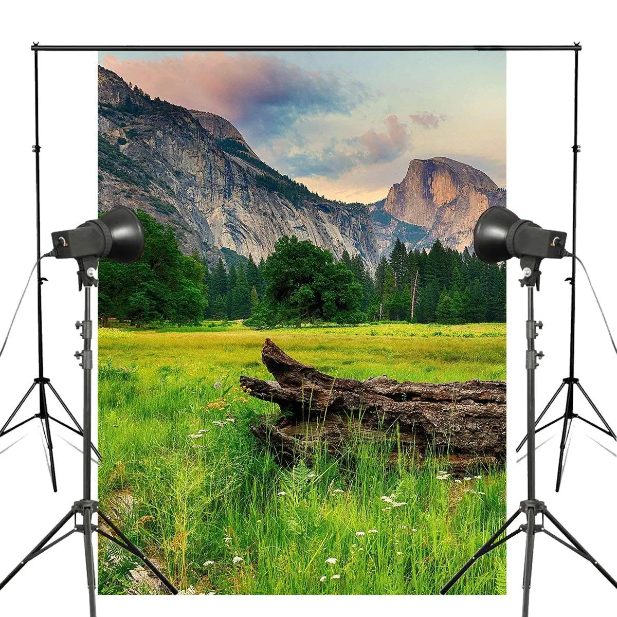 

150x220cm Mountains Trees Landscape Photography Background Green Grass Backdrop Nature Theme Studio Background Props Wall