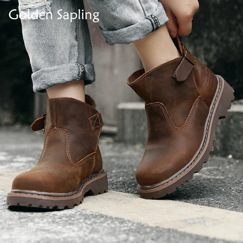 

Golden Sapling Womens Hunting Boots Genuine Leather Tactical Shoes Women Waterproof Rubber Women's Sneakers Outdoor Shoes Woman