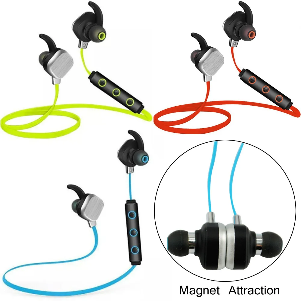 Wireless Bluetooth Earphones Stereo Headset Handsfree Headphone Sweatproof Sport Earpiece For Samsung iPhone LG Motorola Huawei