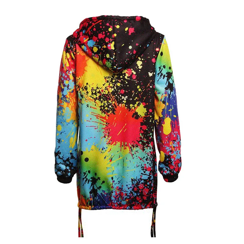 price reduction  New 2019 Spring Long-Sleeved Printed Hooded Zipper Straight Street Cool Girl Models Fleece Jacket J