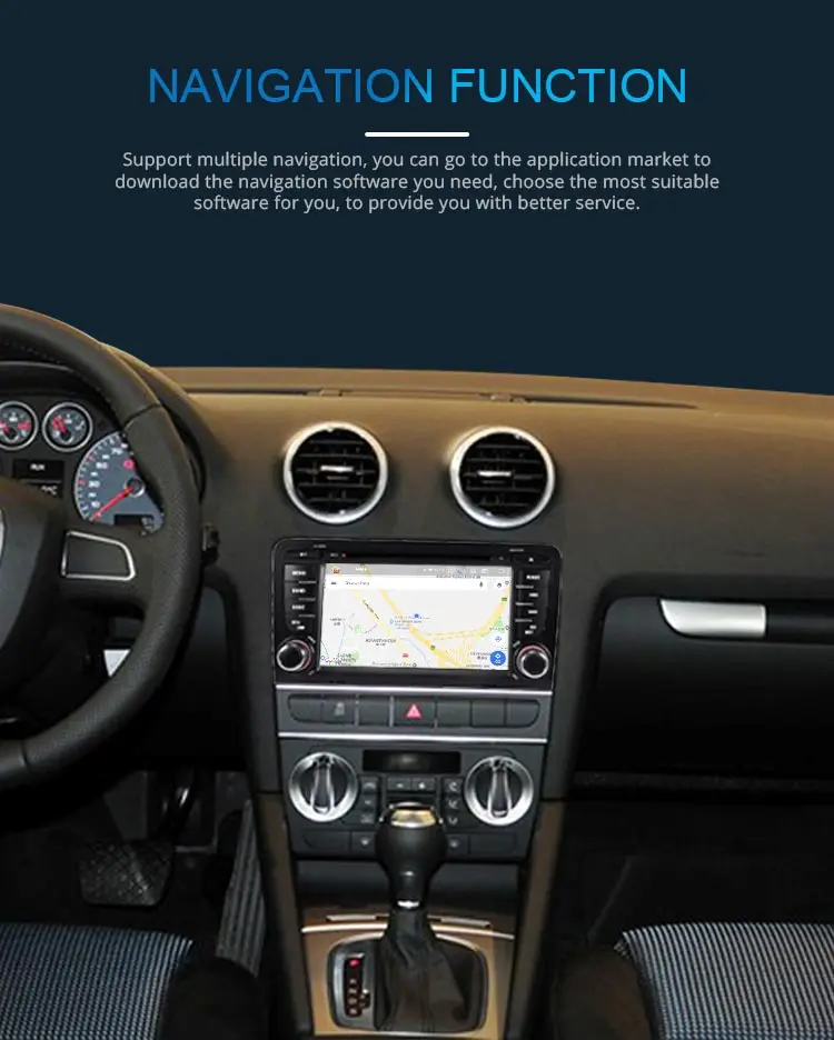 Clearance JDASTON Android 9.0 Car Multimedia Player For Audi A3 S3 GPS Navigation Stereo 2 Din Car Radio WIFI DVD CD 4G+64G Octa Cores RDS 2