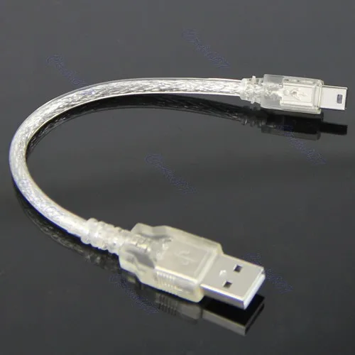 1 Предмет Короткие USB2.0 Удлинительный кабель «Папа-папа» мини 5-контактный разъем B штекер USB Кабель-адаптер
