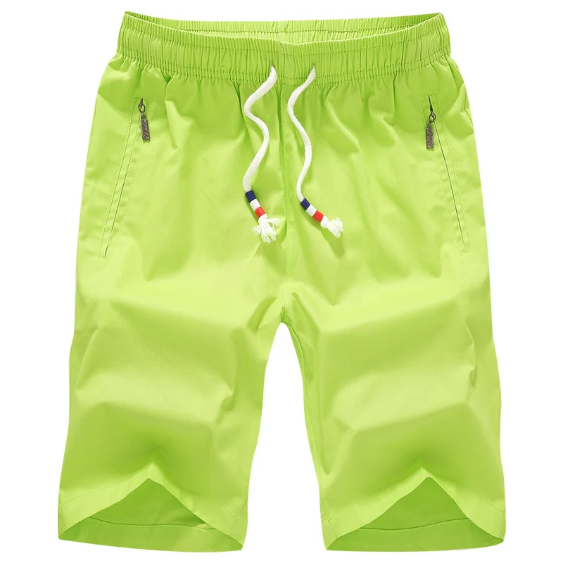 Брендовая одежда Рубашки домашние Для мужчин Хлопок Drawstring Твердые Цвет MID Короткие штаны летние мужские Шорты для женщин Boardshort Бермуды
