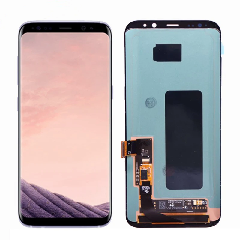 Супер Amoled lcd для samsung S8 G950F G950U G950W дисплей с кодирующий преобразователь сенсорного экрана в сборе Замена с рамкой