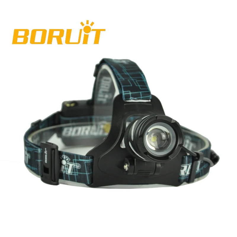Налобный фонарь BORUiT Zoomable B9 светодиодный XP G2 R5 3 режима перезаряжаемый SOS свистки