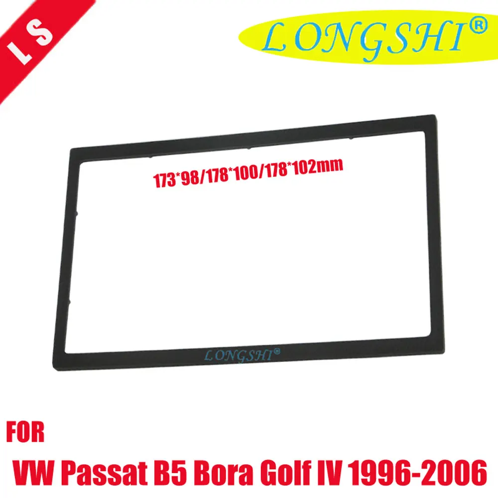 

Double 2 Din Audio Fascia for VW Passat B5 Bora Golf IV Radio CD GPS DVD Stereo CD Panel Dash Mount Installation Trim Kit Frame