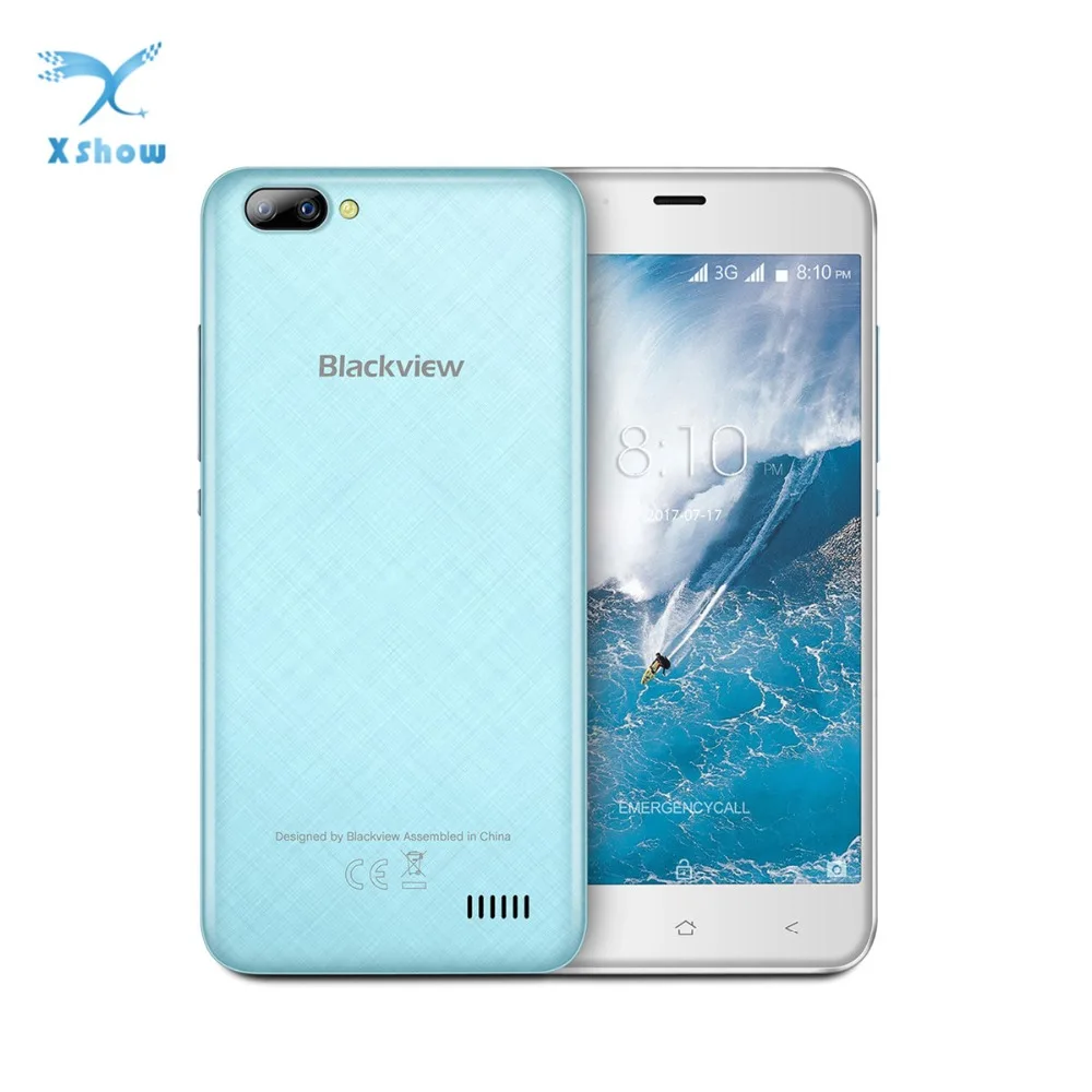 

Original Blackview A7 Smartphone Android 7.0 Dual Rear Cameras MT6580A Quad Core 5.0" 1GB+8GB 2800mah 5MP 3G WCDMA Mobile Phone
