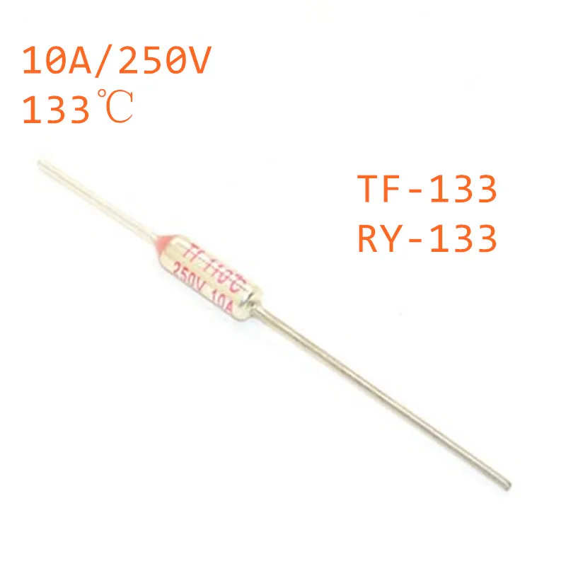 10pcs/lot RY Micro thermal fuse 10A250V 130 Degrees Tf 133 C Mini temp fuse metal shell Thermal Cutoff RY-133 RY133 вечерняя сумка ry ry 14101026
