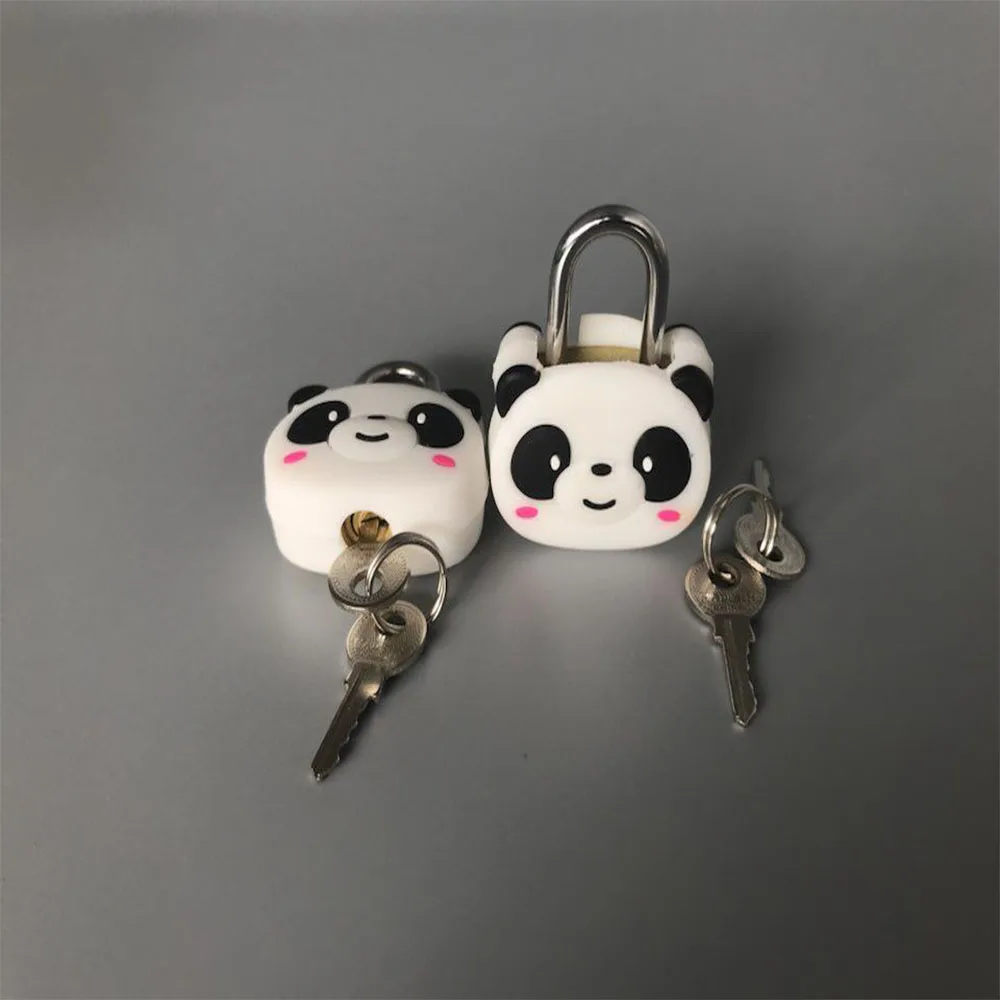

New Arrival Cartoon Panda Mini Lock Padlock For Drawer Handles Locks Zipper Bag Backpack Handbag Suitcase Lock