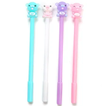 

1pcs Creative Jelly Silicone Gel Pen Cute Cartoon Pig Writing Pens For Kids Great Gift Fashion School Stationery Signing Pens