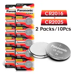 5 шт Оригинальный бренд для PANASONIC cr2016 + 5 шт cr2025 3 v кнопки сотового монет литий-ионный Аккумуляторы для часы