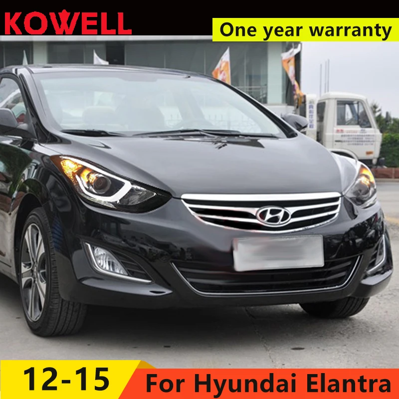 KOWELL стайлинга автомобилей для 2012 2017 фары автомобиля Hyundai Elantra растяжкой поворота