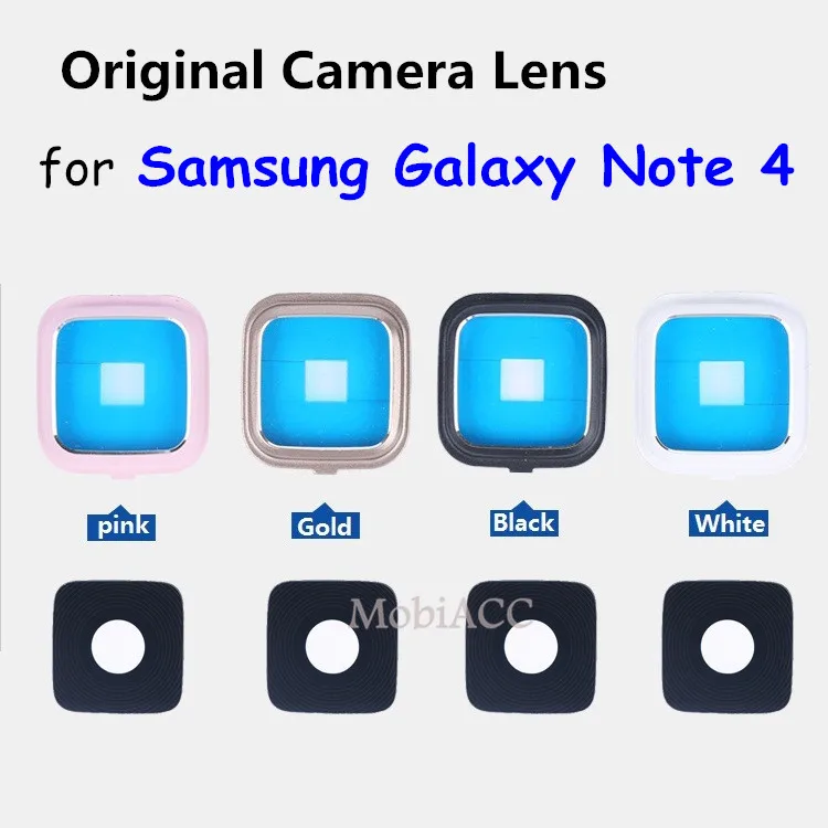 

100% Original Genuine for Samsung Galaxy Note 4 Back Rear Glass Camera Lens+ Metal Frame Replacement Part for Galaxy Note 4