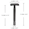 QShave Long Handle Butterfly Open Classic Safety Razor Double Edge Safety Razor Gunblack Color ► Photo 2/6