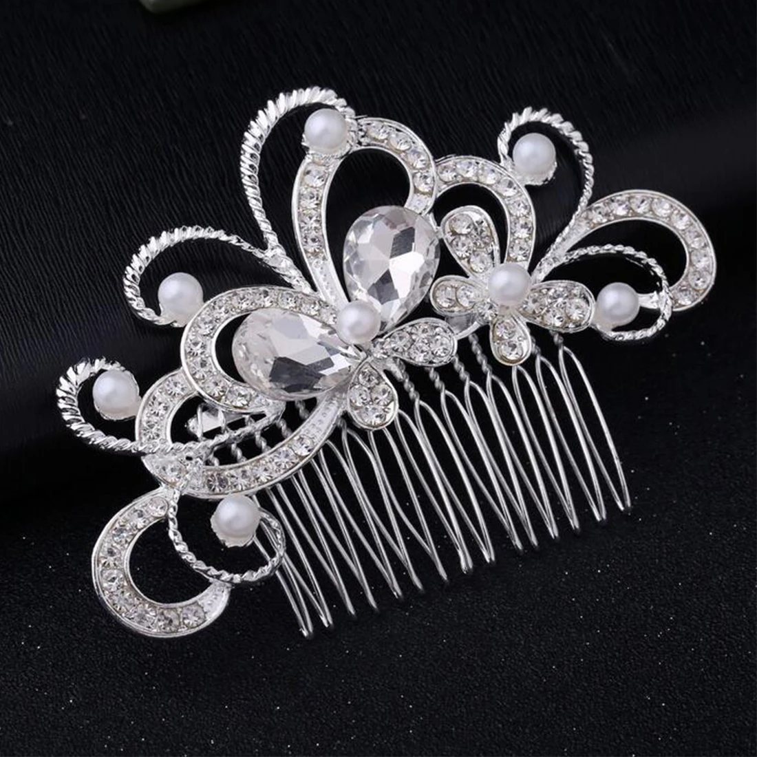 

Hairpin Bridal Wedding Butterfly Diamond Pearl Hairpin Hair Clip Comb Jewelry birthday gift Diamond butterfly comb Headwear