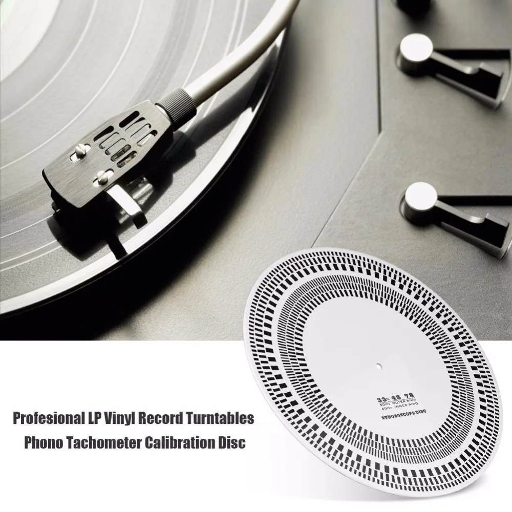High Quality Profesional LP Vinyl Record Turntables Phono Tachometer Calibration Stroboscope Disc