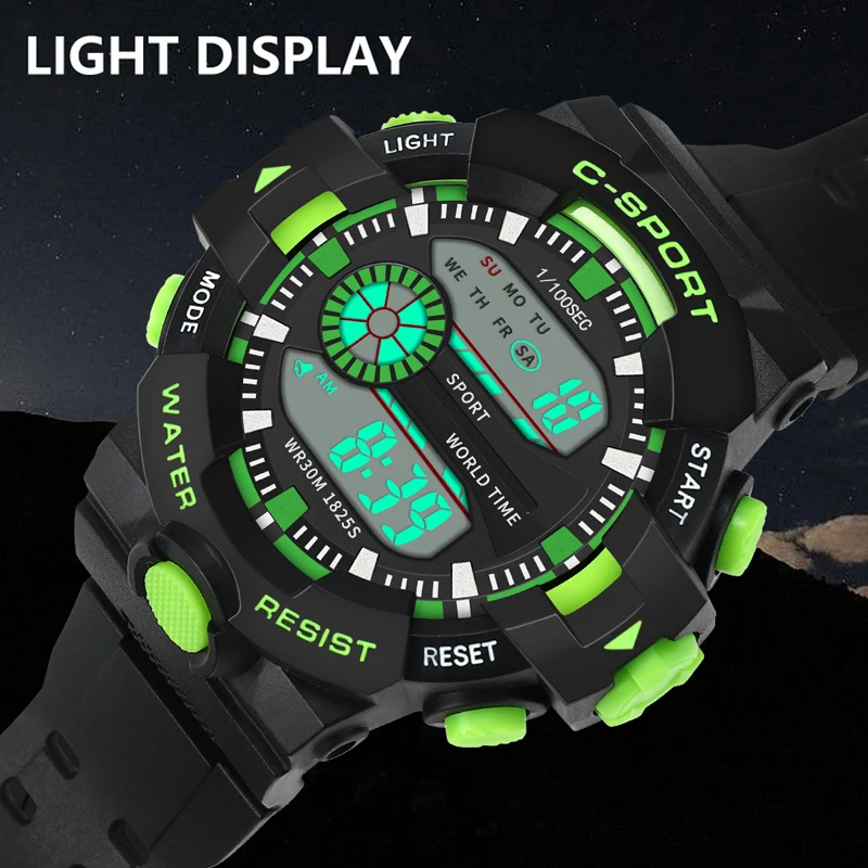 

Relogio Masculino Military Clock Men Watches LED Electronic Digital Date Retro Style Relogio Electronics Men's WirstWatch