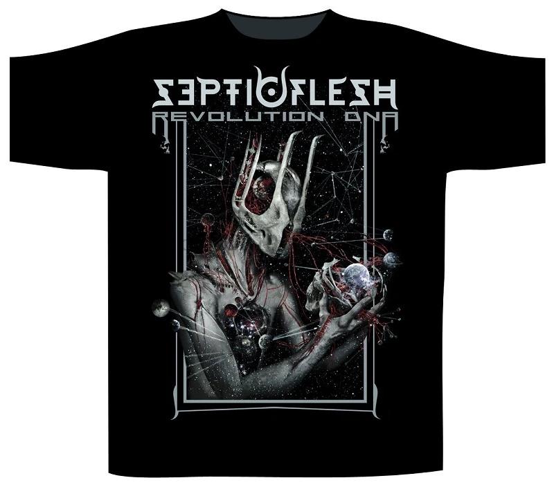 

Summer Sleeves T Shirt Crew Neck Septic Flesh Revolution Dna Short Sleeve Compression Mens T Shirts