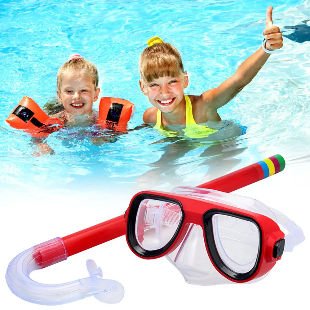 SKL Snorkel Set Swimming Snorkelling Mask with Anti-Fog Goggles Diving Swim Equipment for Boys and Girls Kids Diving Scuba Glass