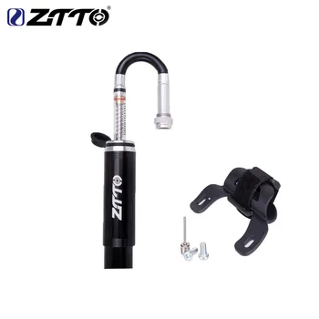 

ZTTO Bike Pump Alloy Cycling Mini Light Portable Air Pump Hose Gauge Adapter Tire Inflator Air Schrader Presta Value 160psi