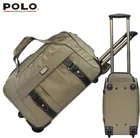 Best Price as low as $138.40 Brand Famous POLO Golf Rolling Wheeled Trolley Travel Clothing Bag Import Nylon PU Large Capacity Handbag Luggage Bag