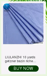 LIULANZHI 10 ярдов полиэстер ткань Африканский Базен ткань для одежды полиэстер riche ткань ML13B01