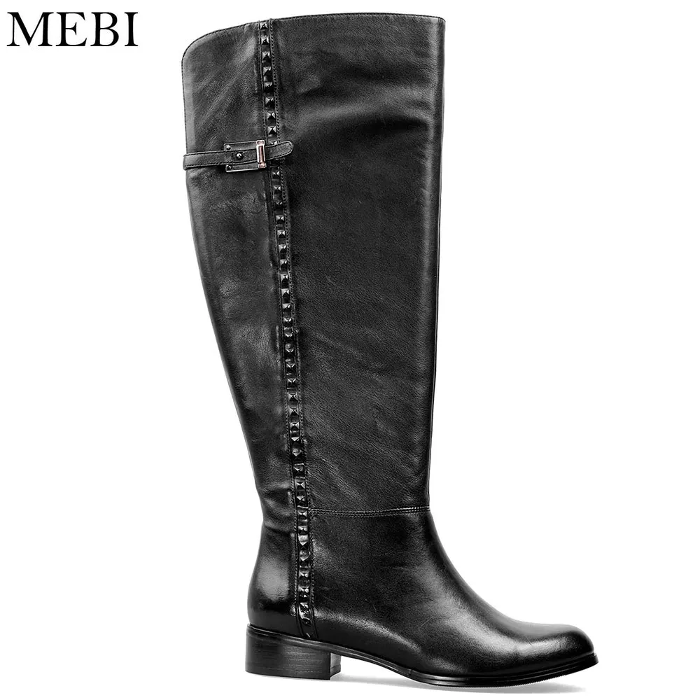 round toe knee high boots