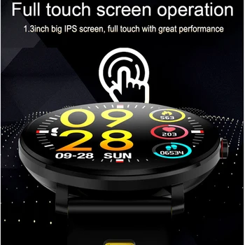 

New K9 Smart Watch 1.3 inch Full Touch Round Screen Heart Rate Blood Pressure Monitor Fitness Bracelet Sports Smartwatch 2019