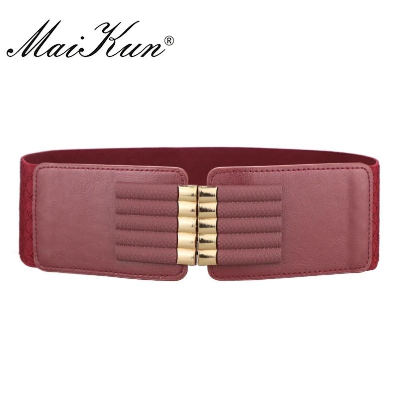 Elastic Belt Red Designer Belt Womens Maikun Elastic Wide Belts