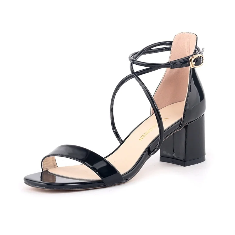 

Sexy Fashion Summer High Heels Pumps Sandals Ankle Strap Wedding Party Prom Women Shoe Work OL 6050-1PA