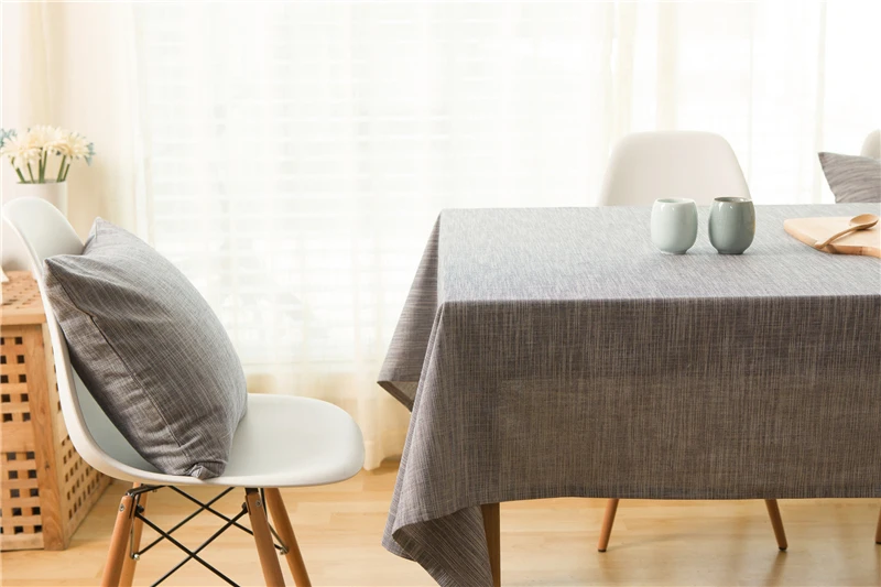 4 Solid Colors Cotton Linen Elegant Tablecloths For Rectangular Table Cloth For Table Cover Mantel Toalhas De Mesa For Kitchen  