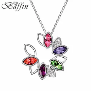 

Boho Style Garland Maxi Colar Big Crystal Necklace Made with Swarovski Elements Bijoux femme Summer