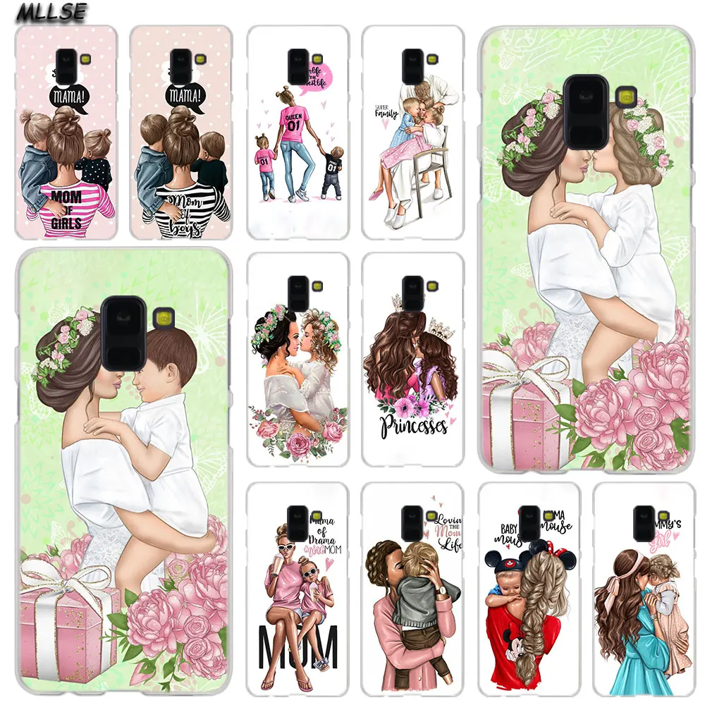 

MLLSE Baby Mom Girl Boy Fashion Case Cover for Samsung Galaxy A6 A8 Plus A9 A7 2018 A5 2016 2017 A6S A9Star Note9 8 5 4 Hot
