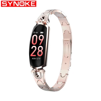

SYNOKE Smart Watch Women Touch Screen Bluetooth Multi Language IP67 Waterproof Message Reminder Camera Heart Rate Monitor