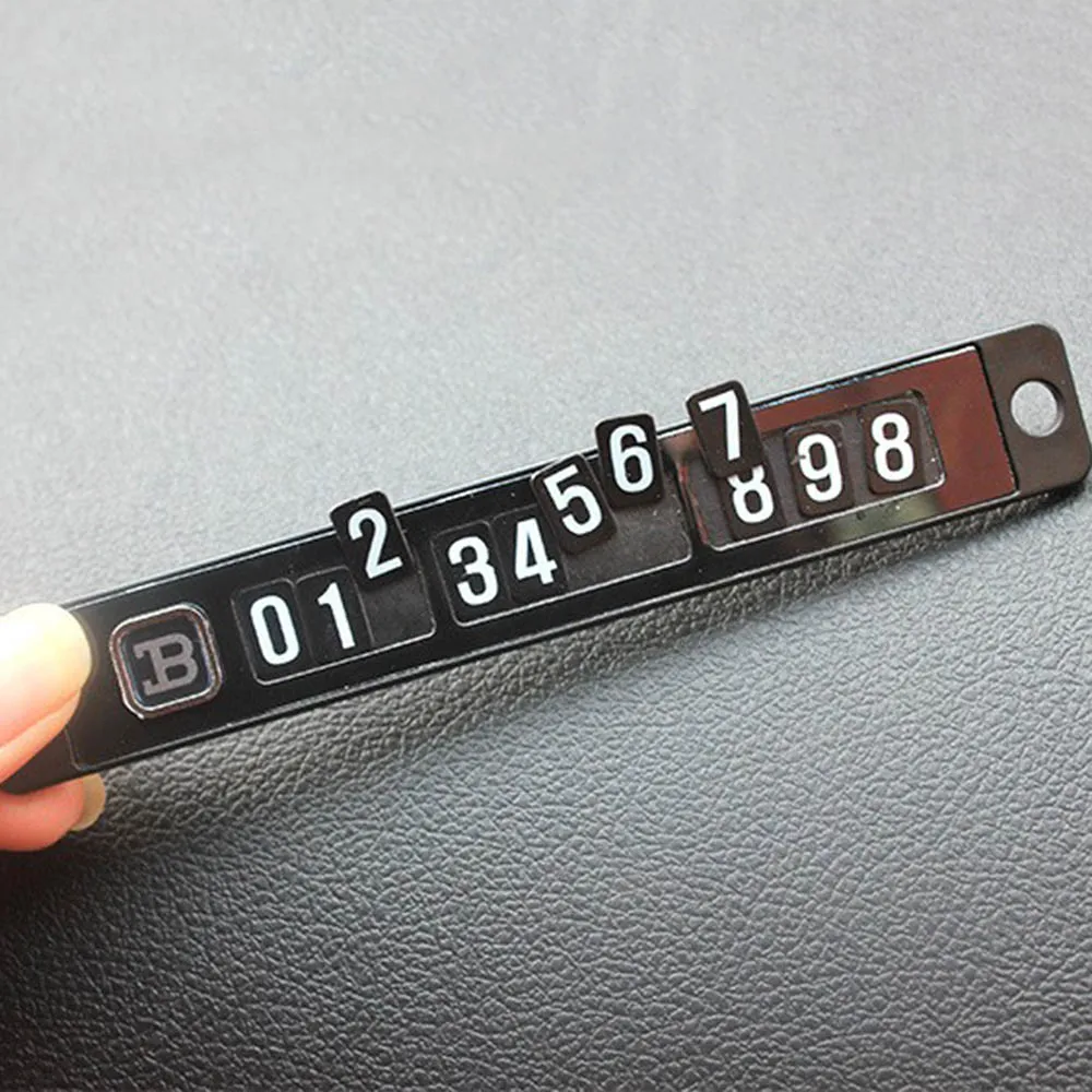 

High quality Car Styling Luminous temporary parking card With Suckers And Night Light Phone Number Card Plate Car Sticker