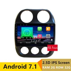 10 "2 + 32 г 2.5D ips Android 7,1 DVD мультимедиа плеер gps для JEEP COMPASS 2010 2011 2012 2013-2016 Радио стерео навигации